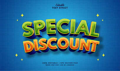 Special Discount editable text effect style 3d sale promotion & advertising	