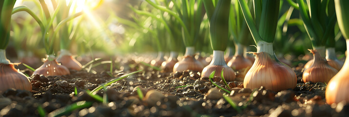 Sows Closeup View Of Onion Sowing Background Texture . - obrazy, fototapety, plakaty