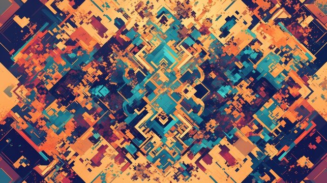 Discover a vibrant and intricate abstract pattern perfect for backgrounds This decorative backdrop is an ideal choice for wallpapers pattern fills web page backgrounds and surface textures