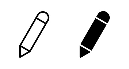 Pencil icon vector isolated on white background. Pencil vector icon