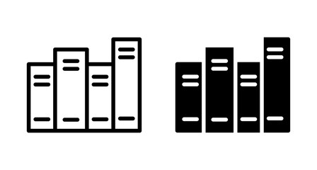 Library icon vector isolated on white background. Book icon vector