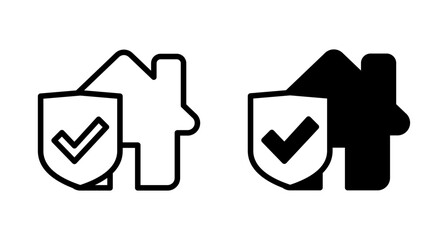 House insurance icon vector isolated on white background. house protection icon.