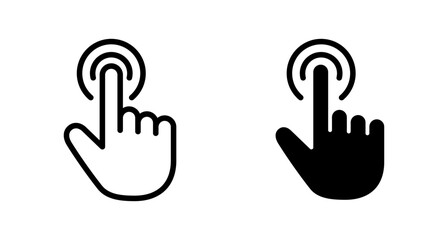 Hand click icon vector isolated on white background. pointer icon vector. hand cursor icon vector