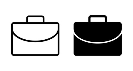 Briefcase icon vector isolated on white background. Briefcase vector icon