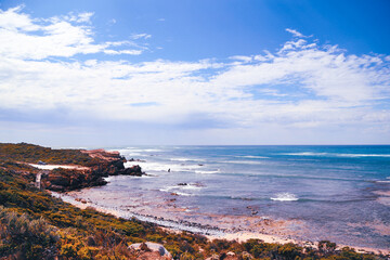 rocky coast of the sea