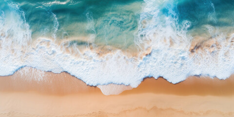 Fototapeta na wymiar Ocean Waves on the beach and sunset