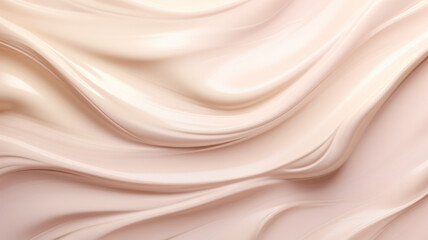 Streaks of creamy cosmetic on white background