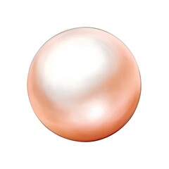 Pearl on a white background. 3d rendering, 3d illustration.