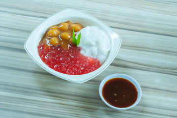 Bubur Sumsum Mutiara or Red Pearl Multi Cereal Porridge