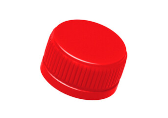Red plastic bottle caps, transparent background