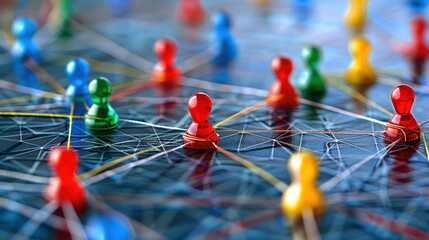 Group of Pins on Map