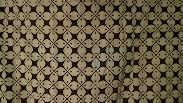 Spinning batik fabric, Indonesia unique pattern textile, textured textile background