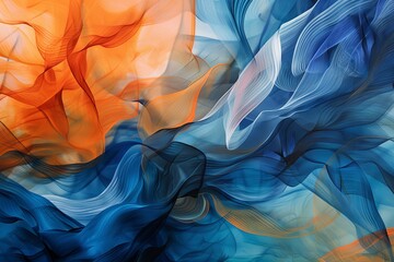 Obraz premium Using acrylic paints, apply layers of color with deliberate brushstrokes or fluid pours, allowing the dark background to peek through in areas for depth and dimension.