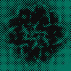 An abstract halftone grunge texture star burst background image.