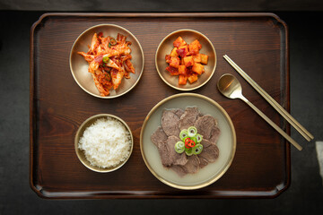 meat soup in a bowl