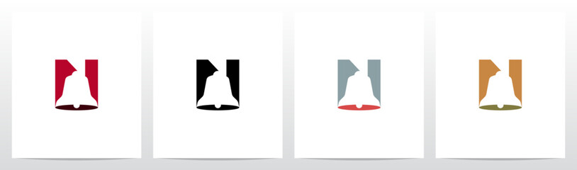 Bell On Letter Initial Logo Design N