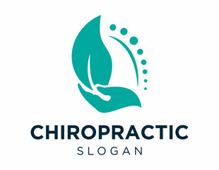 Logo about Chiropractic created using the CorelDraw application. on a white background.