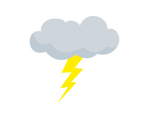 雷雲のシンプルなイラスト