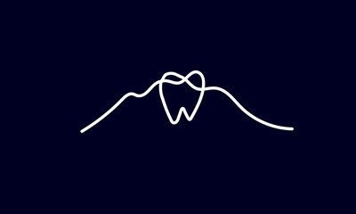 Dental logo Simple Modern Clean White 