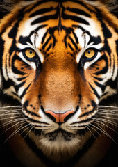 Fototapeta na wymiar Majestic feline tiger created by AI