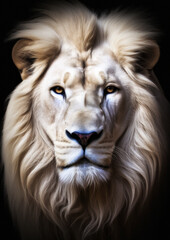 Naklejka premium Majestic feline lion created by AI
