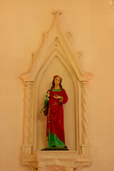 statue of mary, statue of virgin mary, the church, virgin mary statue,  catholic church, religious decoration, holy week
