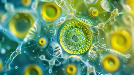 The internal structure of a ciliate showing organelles such as cilia nucleus and vacuoles giving insight into its life processes and