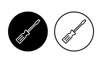 Screwdriver icon set. tools icon vector