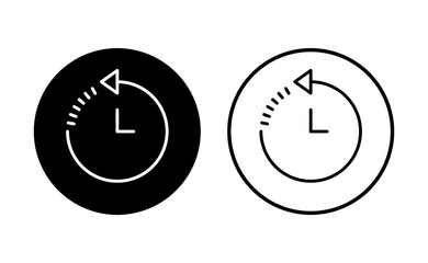 History icon set. recent event history