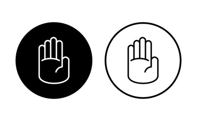 Hand icon set. hand vector icon, palm,click