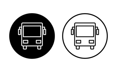 Bus icon set. bus vector icon