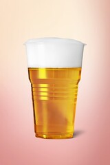Transparent Glass with tasty cold beer