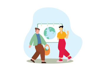 Earth Day Flat Design Illustration