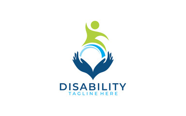 Illustration graphic vector of modern passionate disability people logo design template