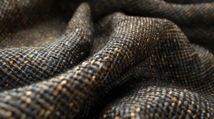Interwoven 3D fabric texture with a macro