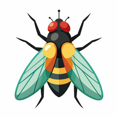 Fly vector art illustration (6)