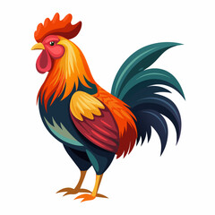 Rooster vector art illustration (2)
