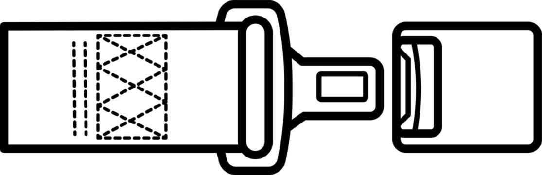 recommend clip art: Safety Belt Outline Vector Illustration