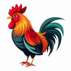 Rooster vector art illustration (17)