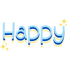 Happy word png 