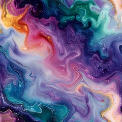 Obraz premium Colorful Abstract Artwork with Playful Swirling Patterns
