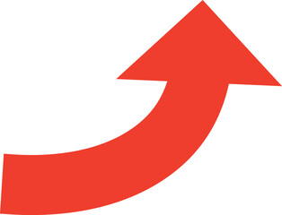 シンプルな赤い矢印のアイコン