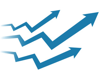 business arrows graph going fast forward race competition rising up make progress business profit financial grow faster