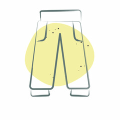 Icon Trouser. related to Tennis Sports symbol. Color Spot Style. simple design illustration