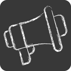 Icon Megaphone. related to Tennis Sports symbol. chalk Style. simple design illustration