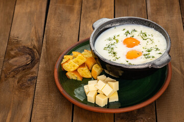 Changua is a broth from the gastronomy of Colombia, more precisely from the Cundiboyacense highlands.