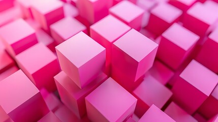 Pink Cube Abstract Background