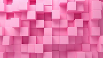 Pink Cube Abstract Background