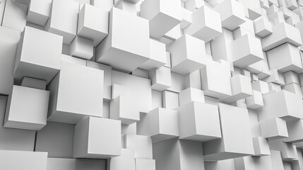 White Cube Abstract Background