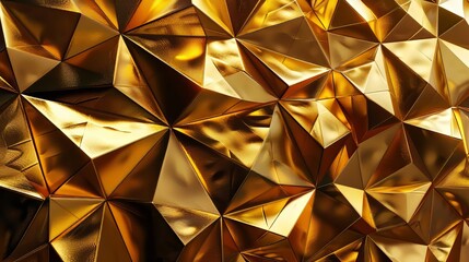 Gold Geometryc Triangle Abstract Shape